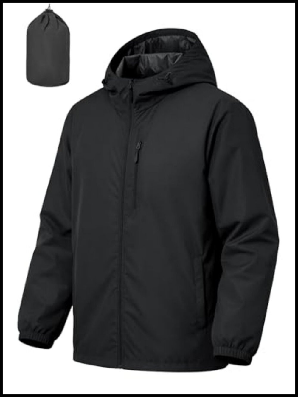 Waterproof Cycling Rain Jacket Lightweight Packable Windproof Hooded